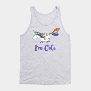 Ice Cream Unicorn - I’m Cute Tank Top